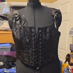 Elegant Black Corset Top